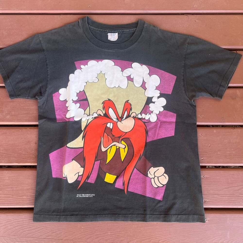 Vintage 1993 Looney Tunes Yosemite Sam Single Stitch College Ware T-Shirt XL